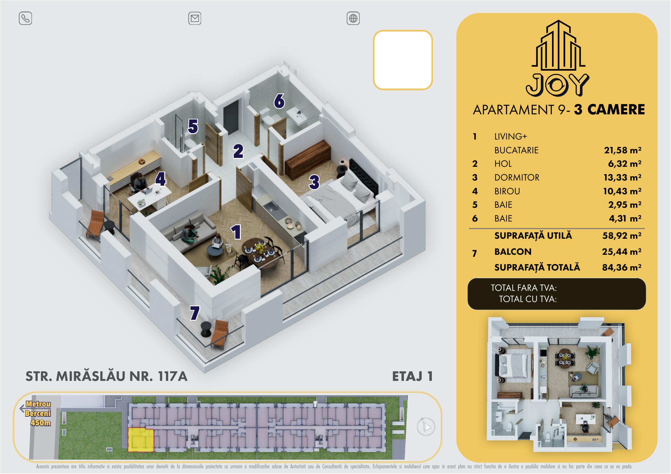 APARTAMENT 9 - 3 CAMERE