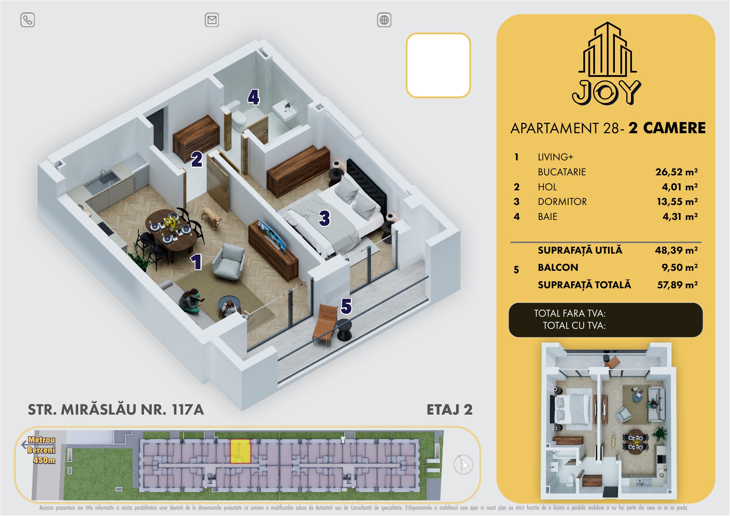 APARTAMENT 28 - 2 CAMERE