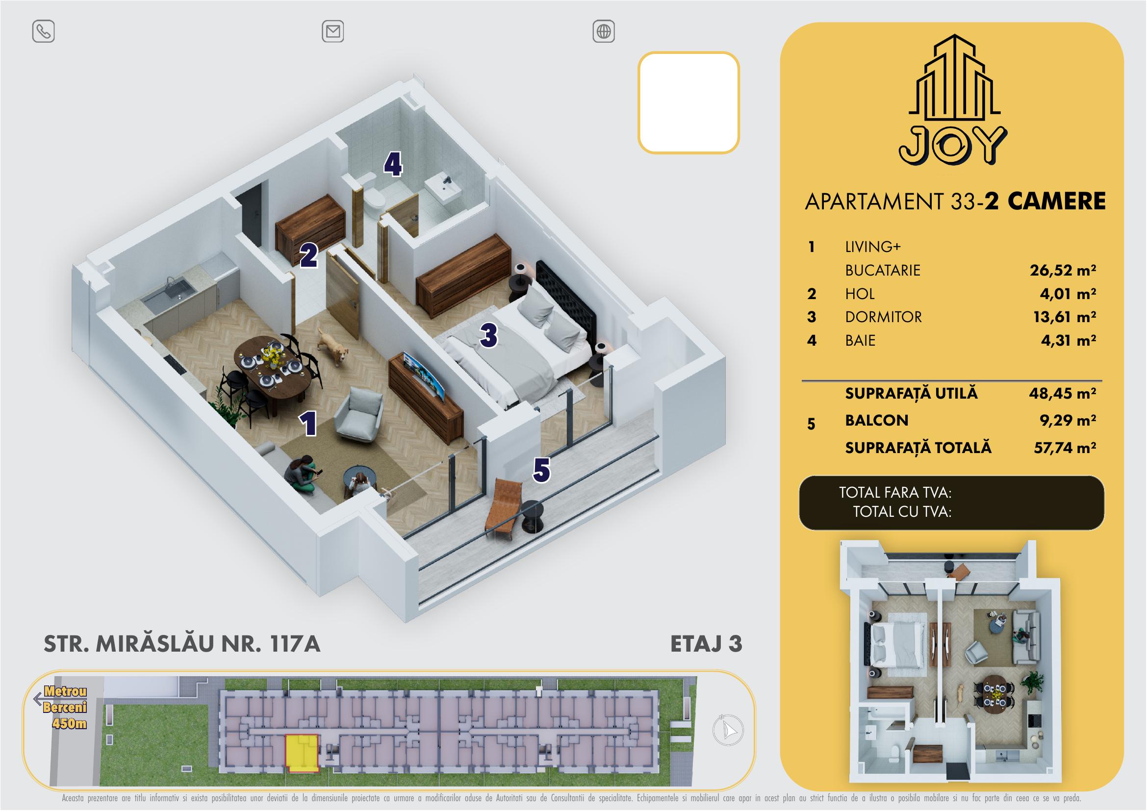 APARTAMENT 33 - 2 CAMERE