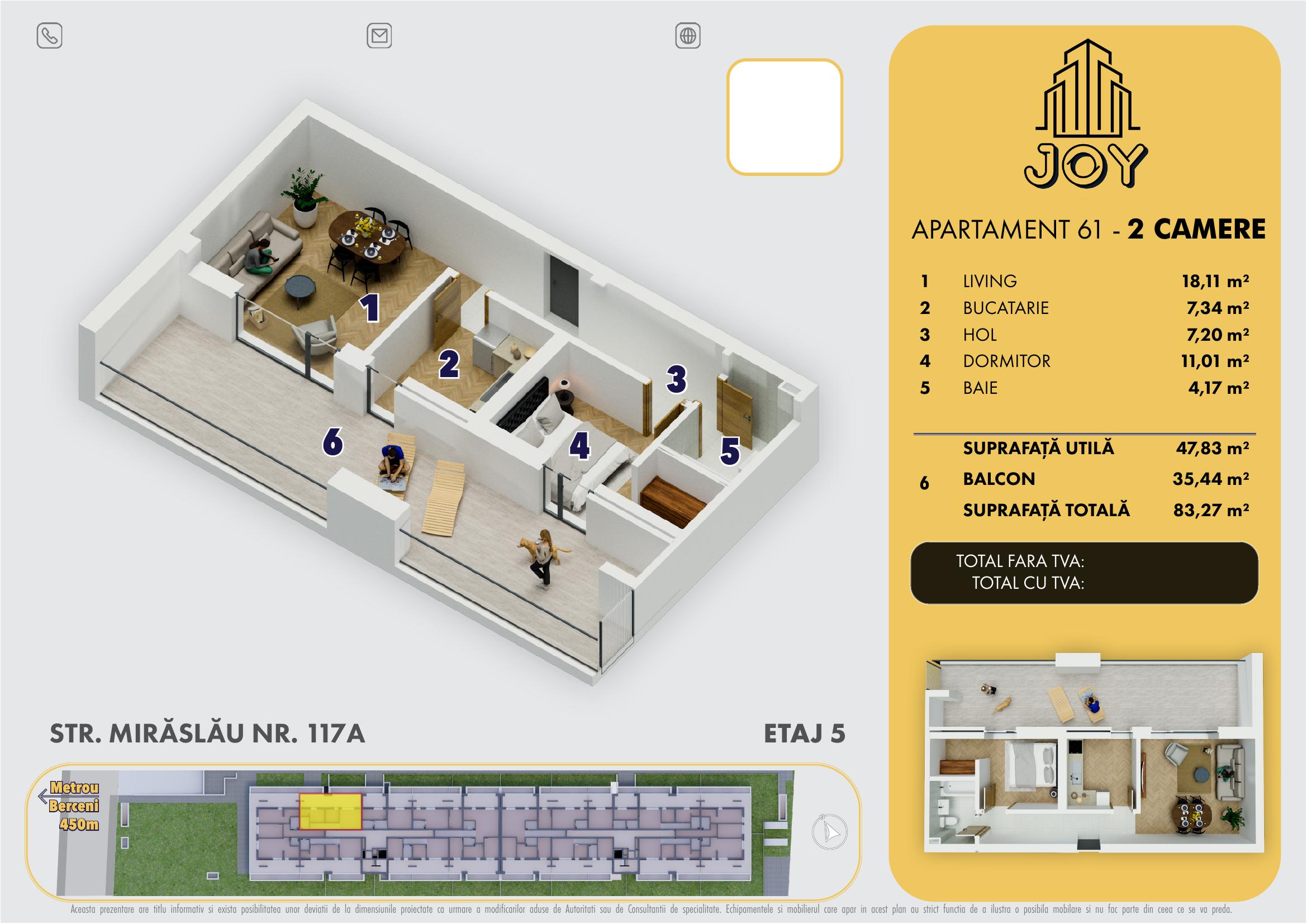 APARTAMENT 61 - 2 CAMERE
