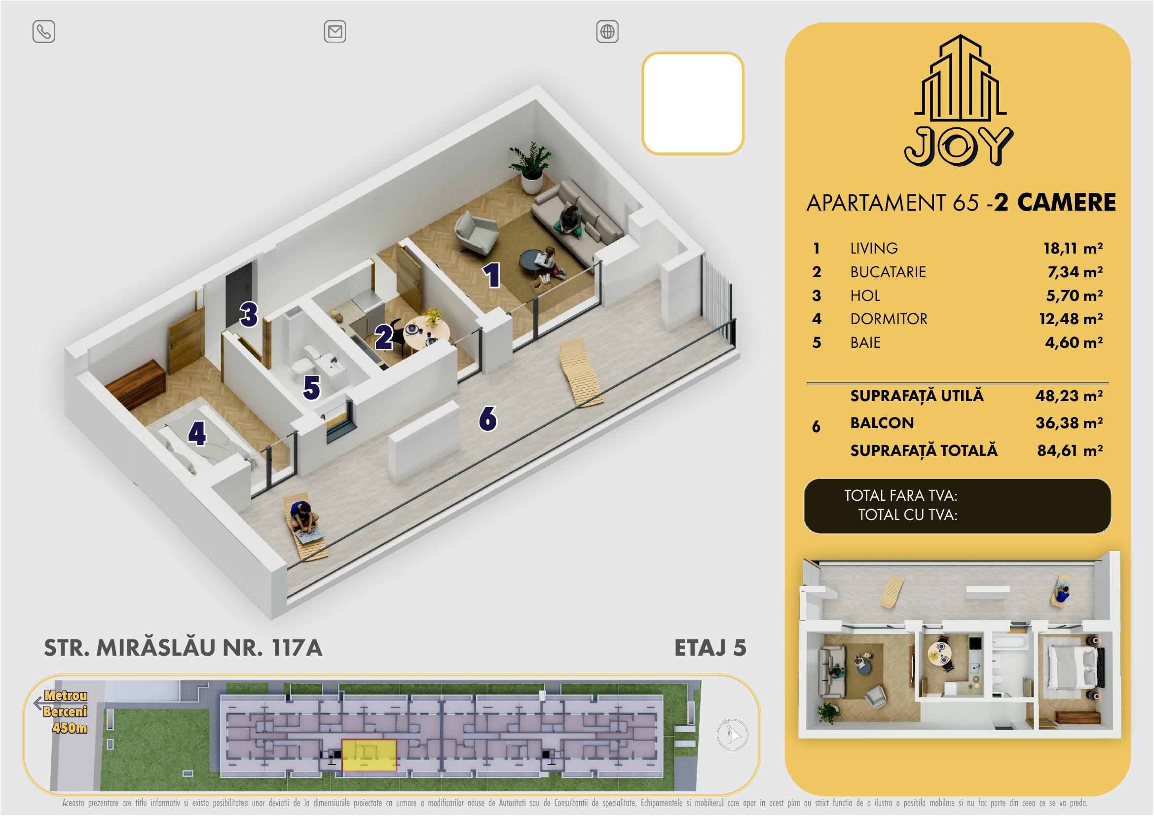APARTAMENT 65 - 2 CAMERE