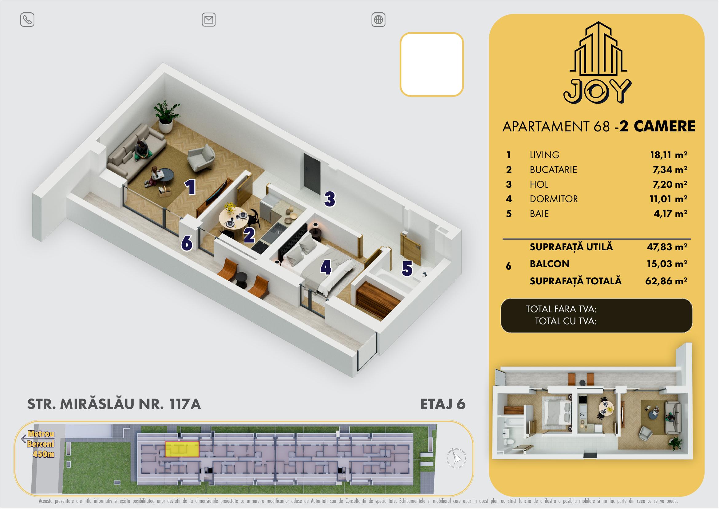 APARTAMENT 68 - 2 CAMERE