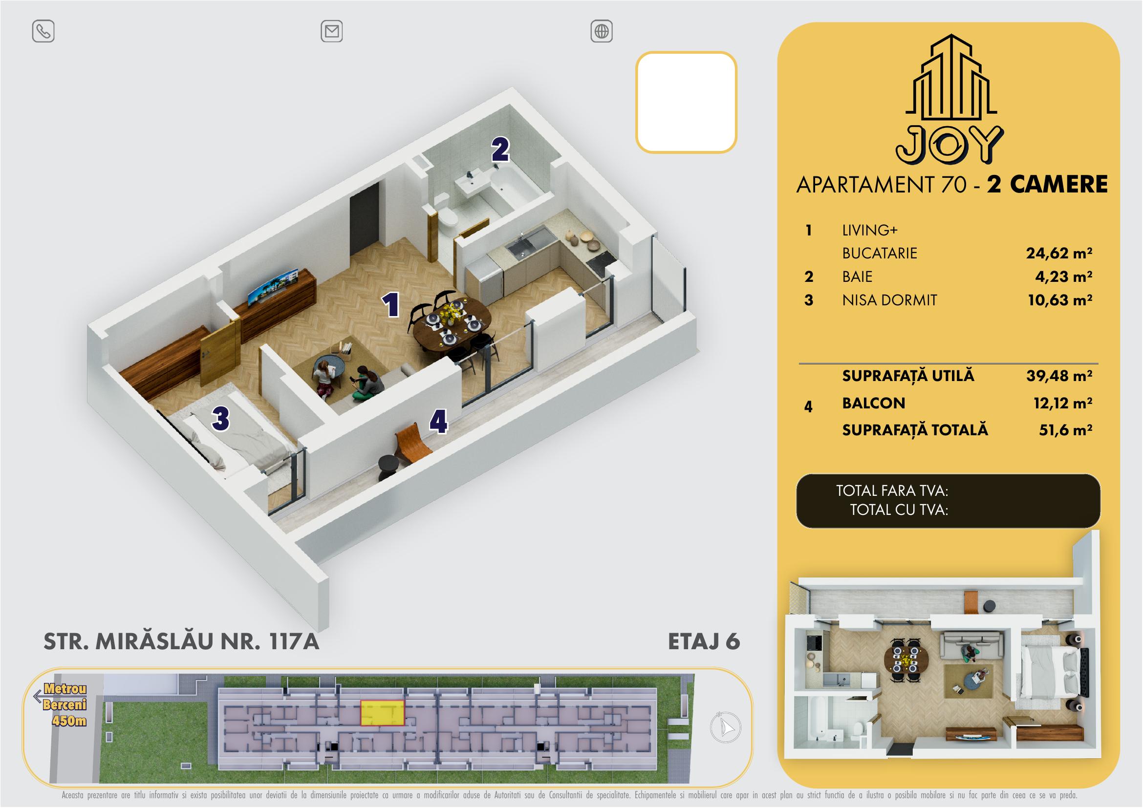 APARTAMENT 70 - 2 CAMERE