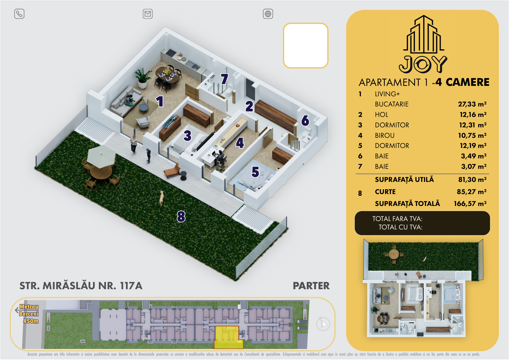 APARTAMENT 1 - 4 CAMERE