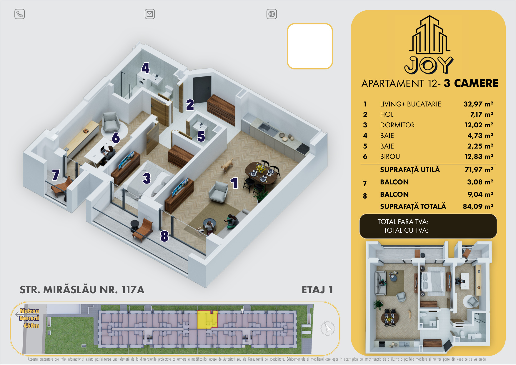 APARTAMENT 12 - 3 CAMERE