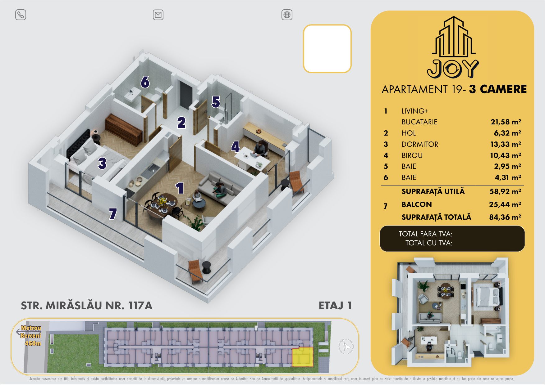 APARTAMENT 19 - 3 CAMERE
