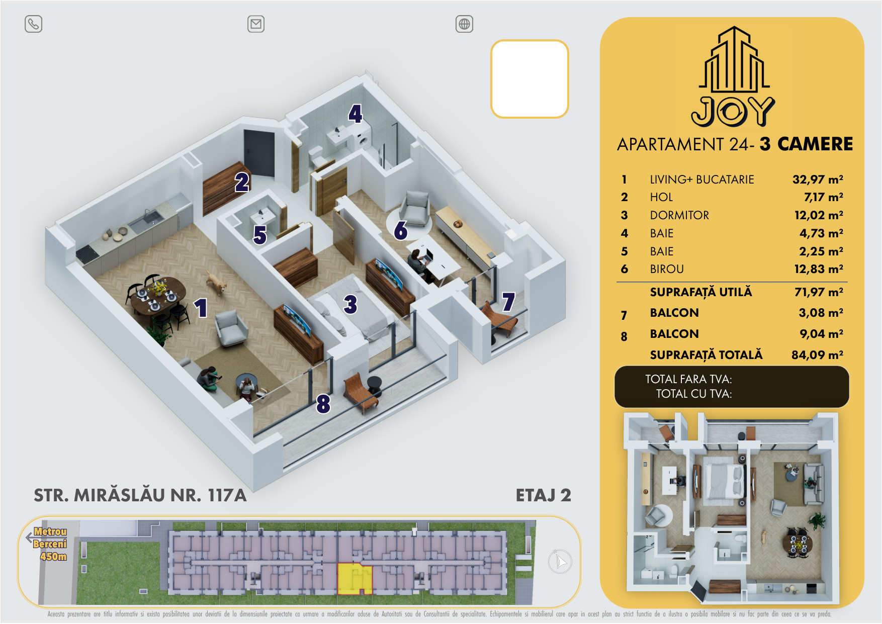 APARTAMENT 24 - 3 CAMERE
