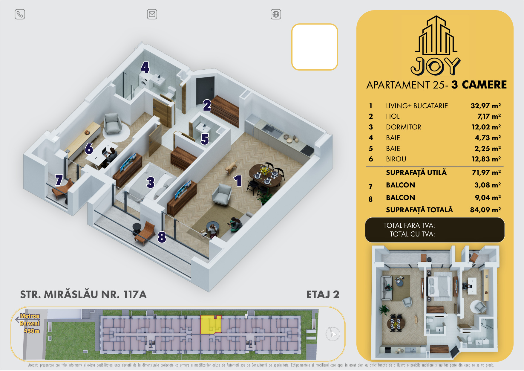 APARTAMENT 25 - 3 CAMERE
