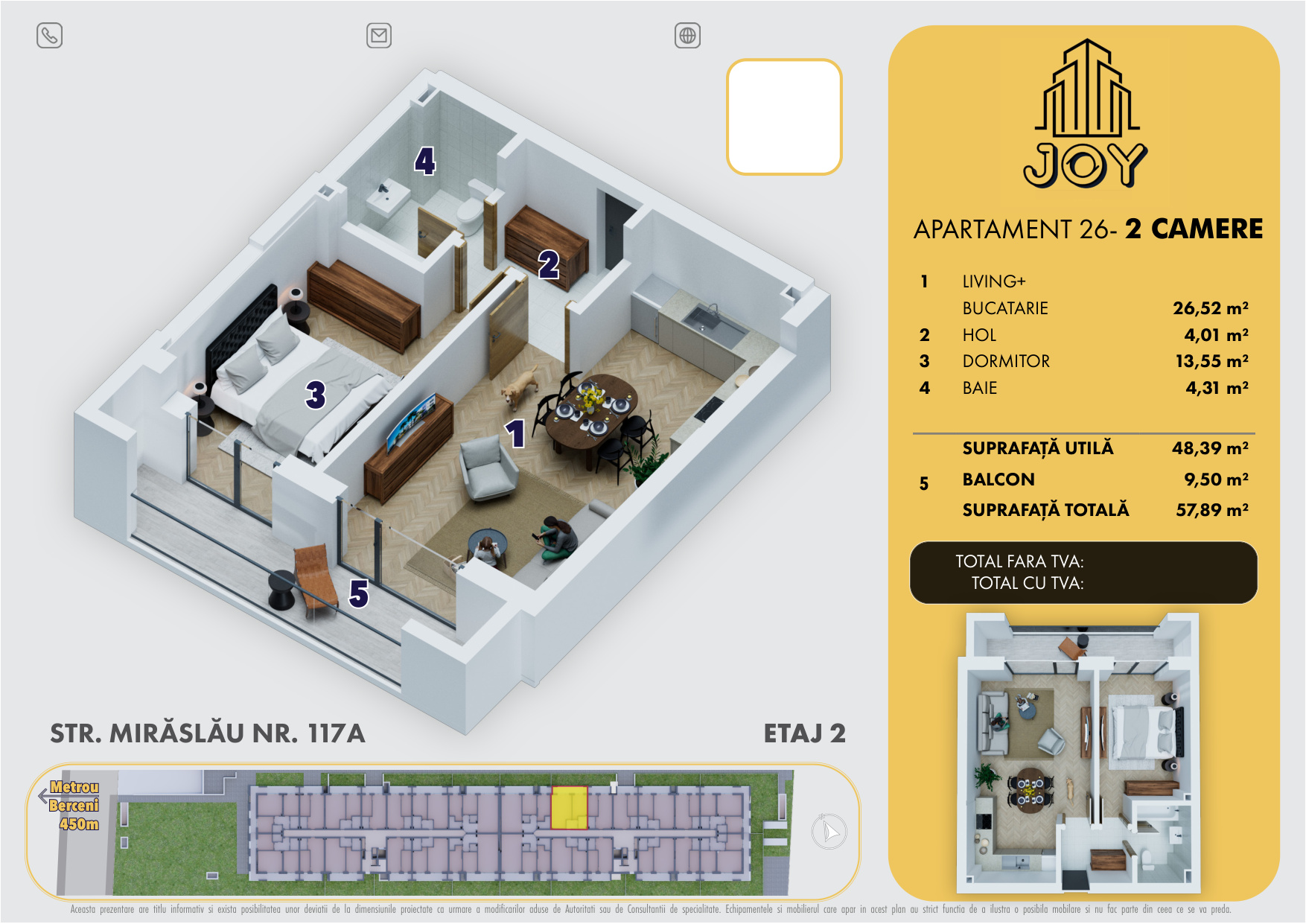 APARTAMENT 26 - 2 CAMERE