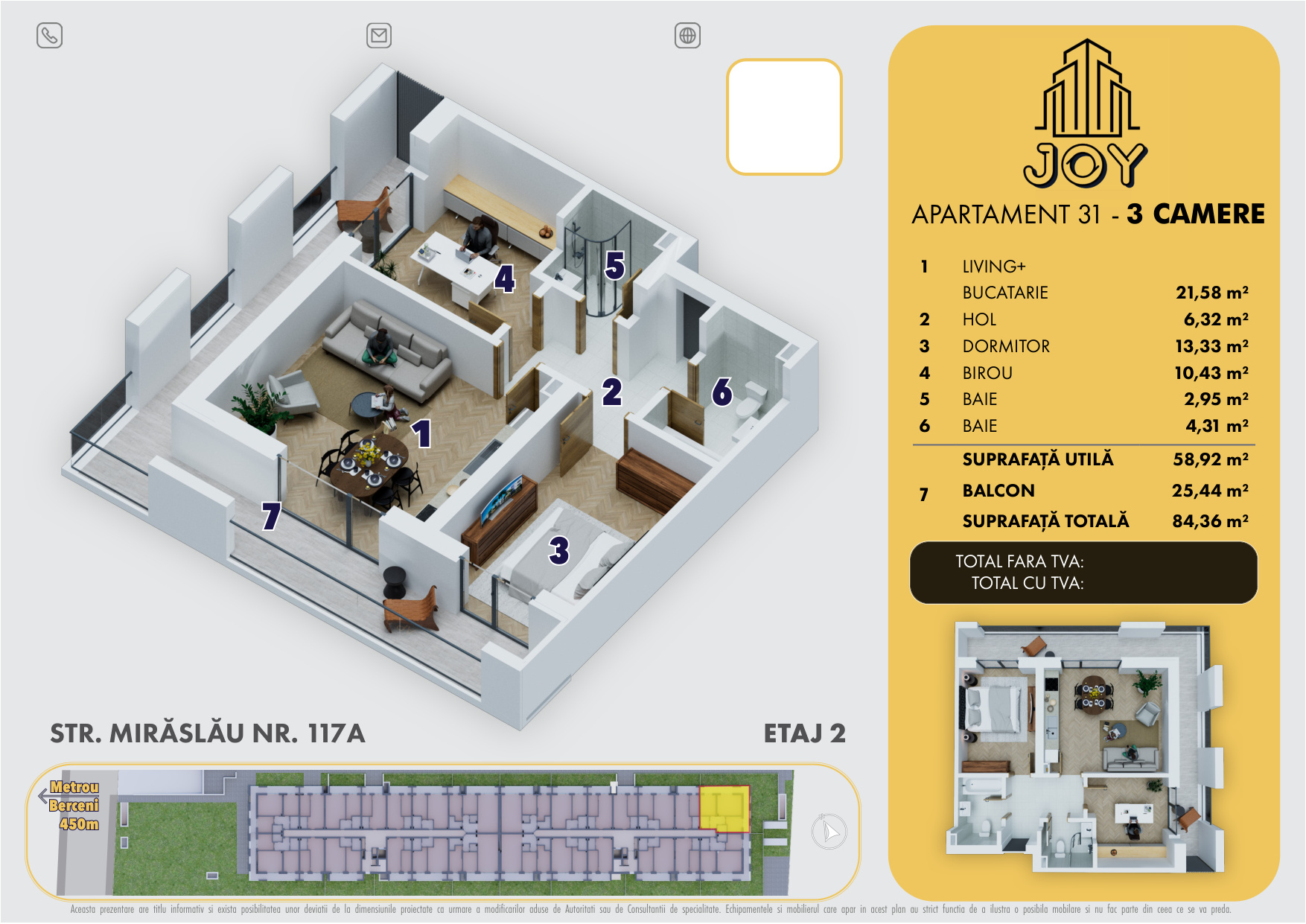 APARTAMENT 31 - 3 CAMERE