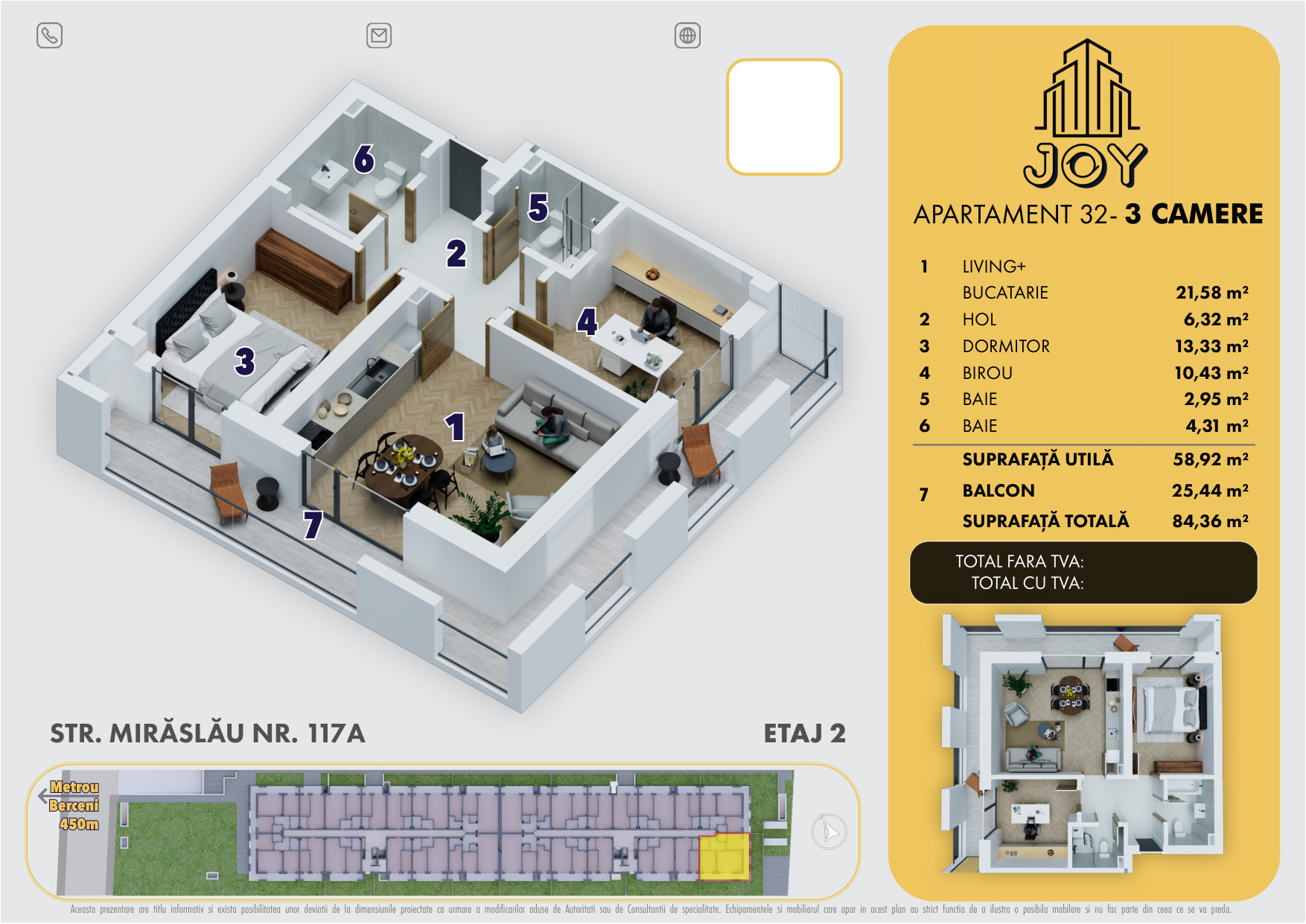 APARTAMENT 32 - 3 CAMERE