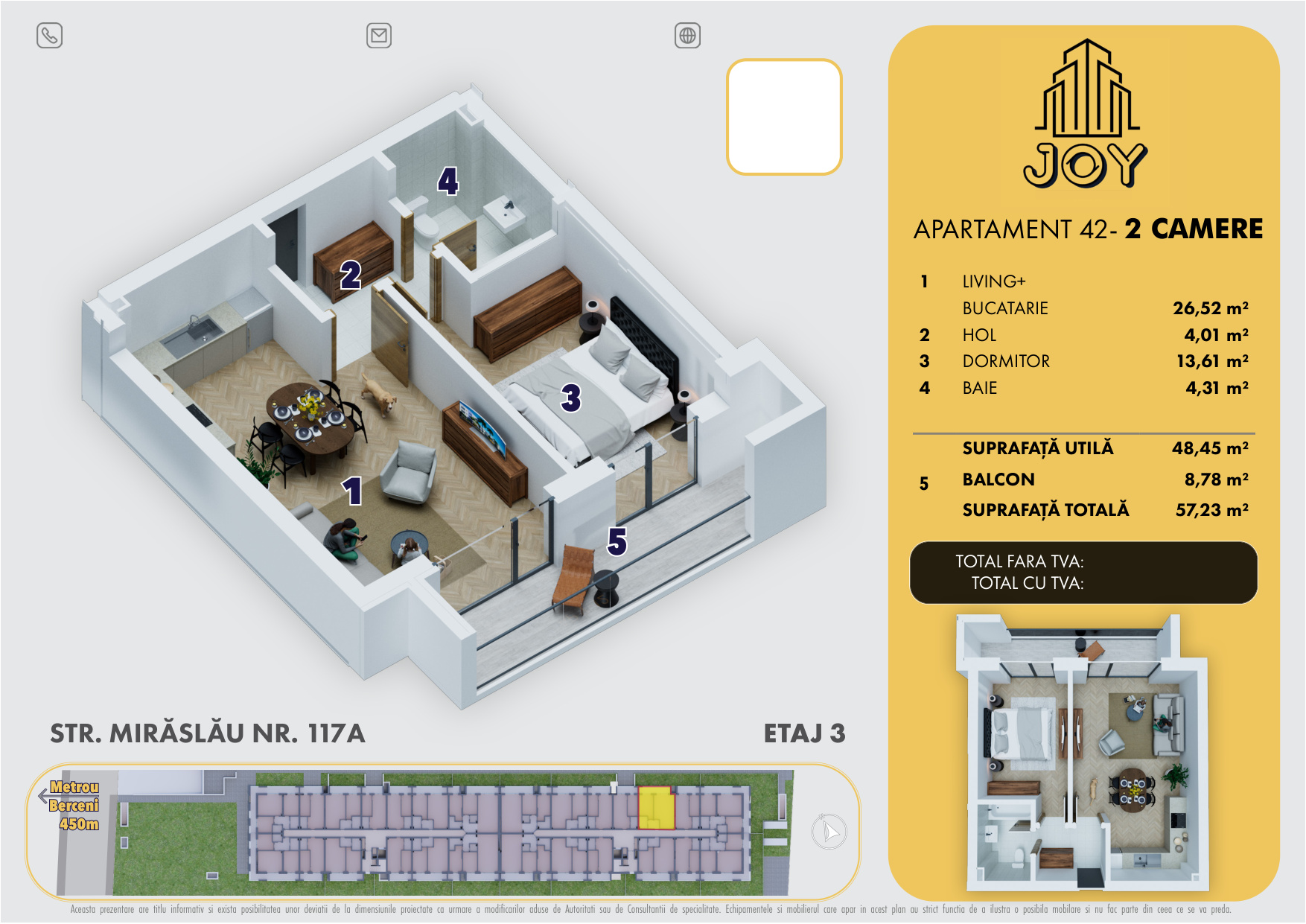 APARTAMENT 42 - 2 CAMERE