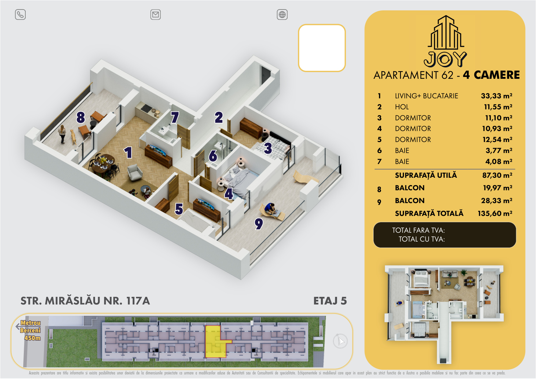 APARTAMENT 62 - 4 CAMERE