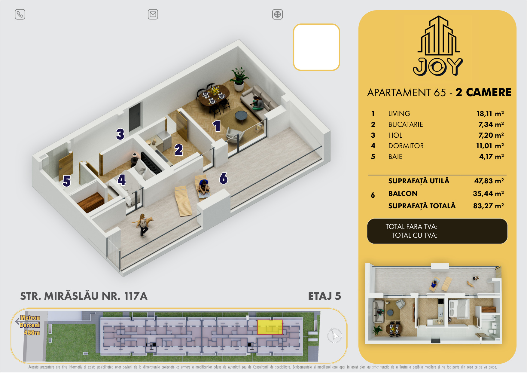 APARTAMENT 65 - 2 CAMERE