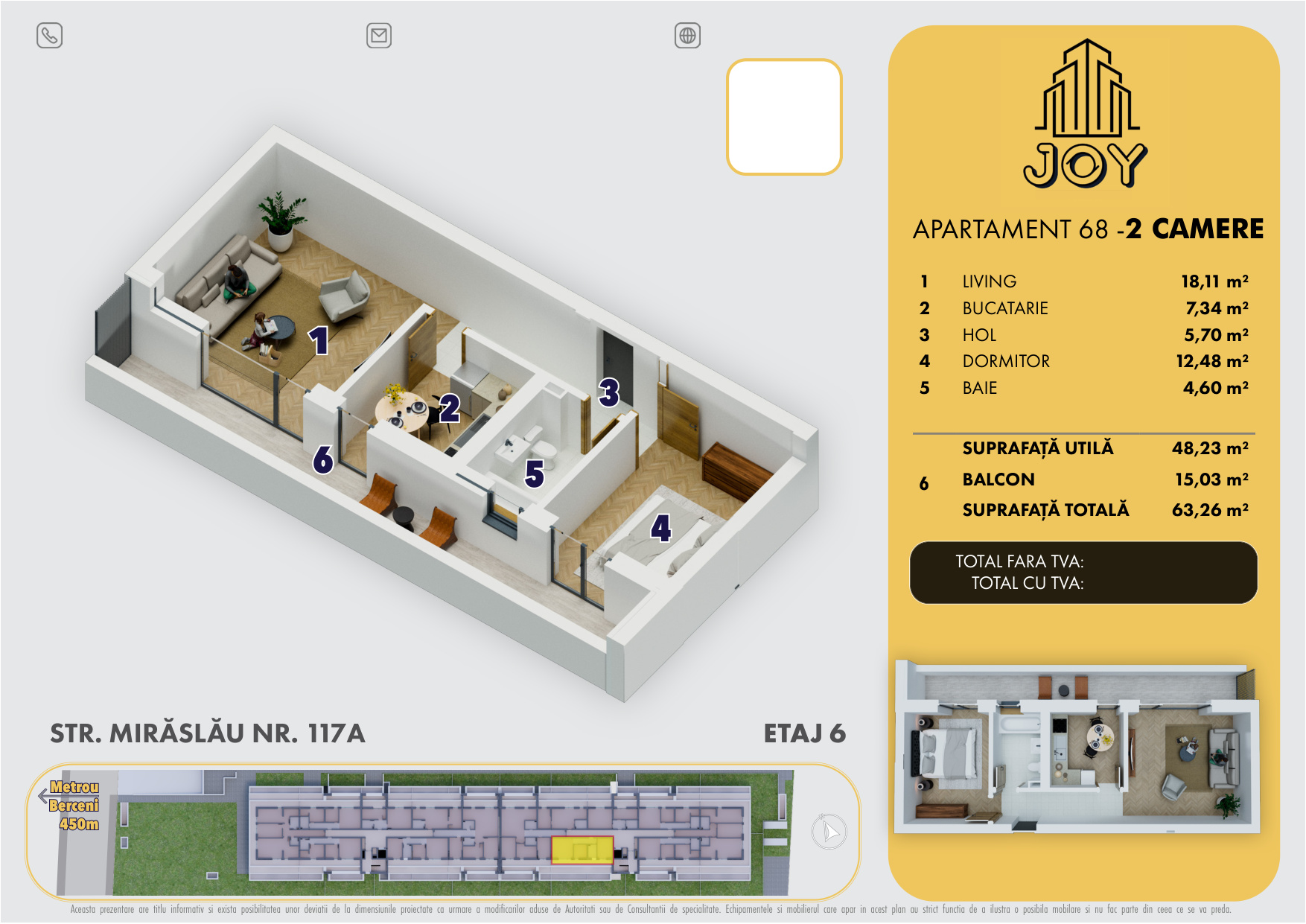 APARTAMENT 68 - 2 CAMERE