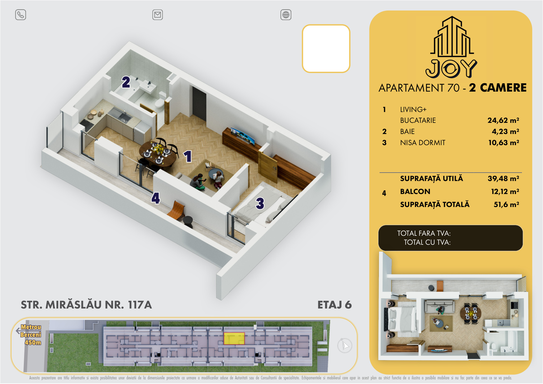 APARTAMENT 70 - 2 CAMERE