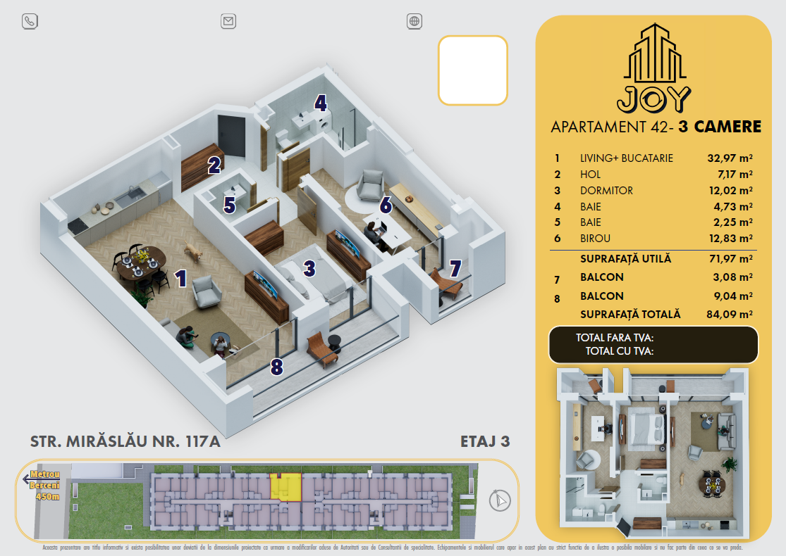 APARTAMENT 42 - 3 CAMERE